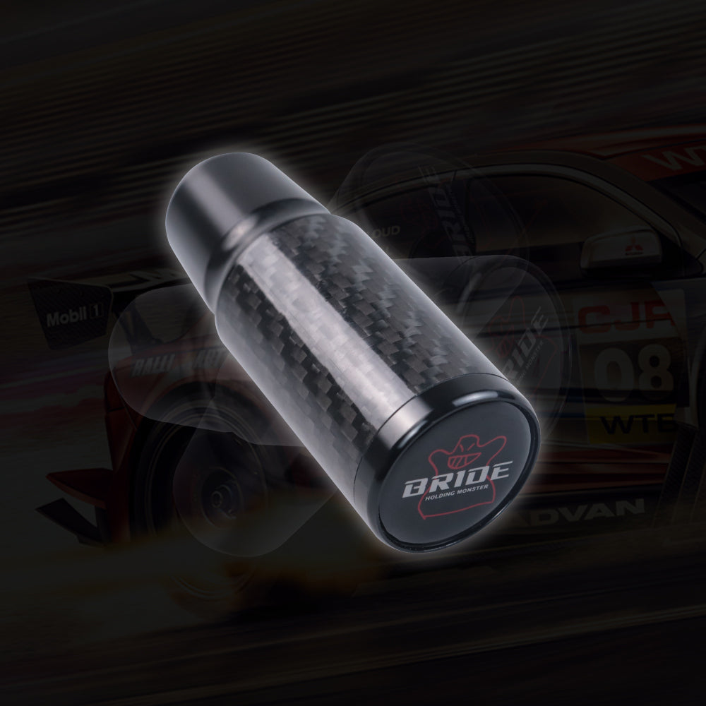 Brand New Universal Bride Black Real Carbon Fiber Racing Gear Stick Shift Knob For MT Manual M12 M10 M8
