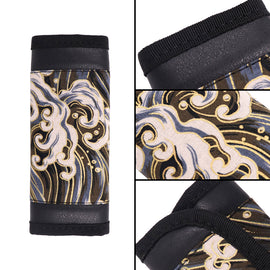 Brand New JDM Sakura Wave Black Universal Car Handbrake PU Leather Sleeves Cover Kit