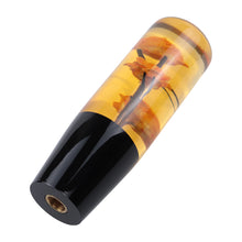 Load image into Gallery viewer, Brand New 1PCS Universal 15CM JDM Clear Orange Real Flowers Manual Car Black Base Racing Stick Shift Knob M8 M10 M12