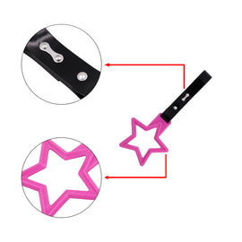 Brand New Star Handle Pink JDM TSURIKAWA Ring Subway Train Bus Black Handle Strap Charm Drift