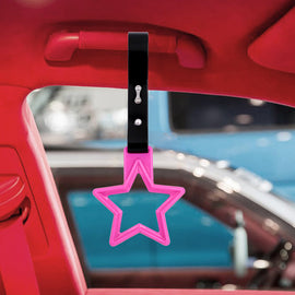 Brand New Star Handle Pink JDM TSURIKAWA Ring Subway Train Bus Black Handle Strap Charm Drift