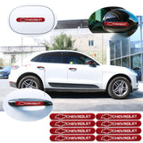 Brand New 8PCS CHEVROLET Real Carbon Fiber Red Car Trunk Side Fenders Door Badge Scratch Guard Sticker