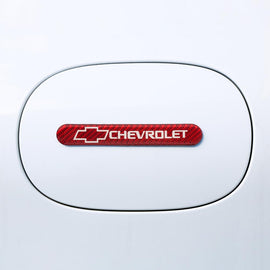 Brand New 2PCS CHEVROLET Real Carbon Fiber Red Car Trunk Side Fenders Door Badge Scratch Guard Sticker