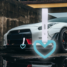 Load image into Gallery viewer, Brand New Heart Teal Handle White Glow in the Dark JDM TSURIKAWA Ring Subway Train Bus Handle Strap Charm Drift
