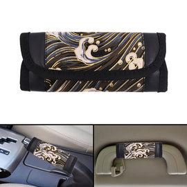 Brand New JDM Sakura Wave Black Universal Car Handbrake PU Leather Sleeves Cover Kit