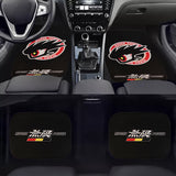 Brand New 4PCS UNIVERSAL Mugen Power Racing Fabric Car Floor Mats Interior Carpets