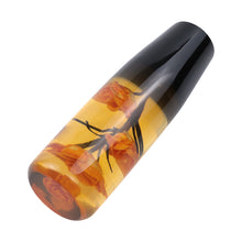 Load image into Gallery viewer, Brand New 1PCS Universal 15CM JDM Clear Orange Real Flowers Manual Car Black Base Racing Stick Shift Knob M8 M10 M12
