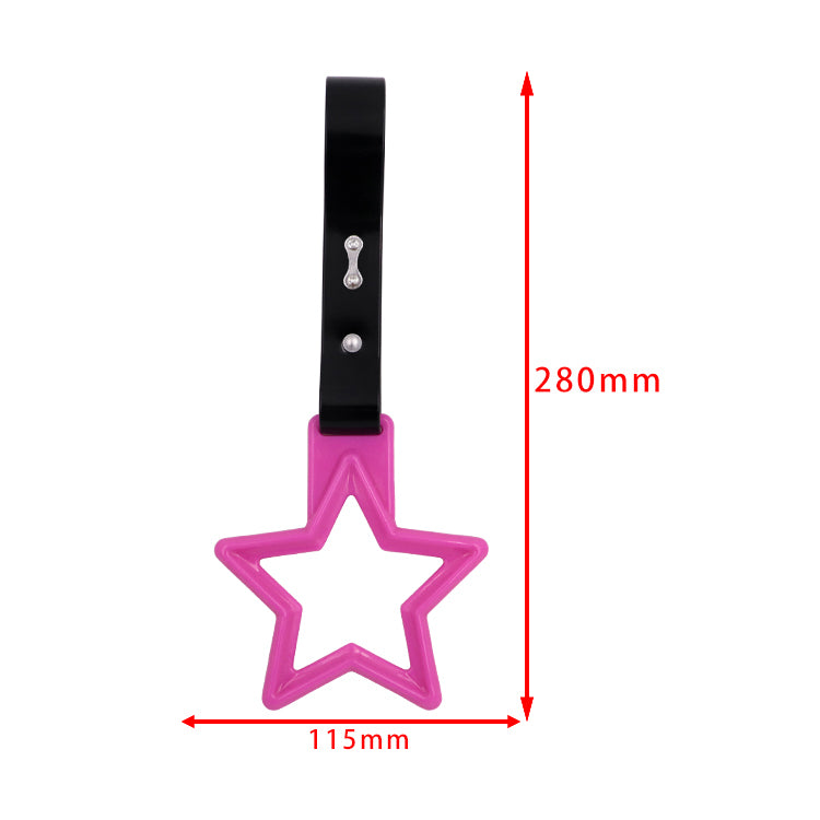 Brand New Star Handle Pink JDM TSURIKAWA Ring Subway Train Bus Black Handle Strap Charm Drift