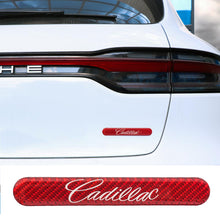 Load image into Gallery viewer, Brand New 1PCS CADILLAC Real Carbon Fiber Red Car Trunk Side Fenders Door Badge Scratch Guard Sticker