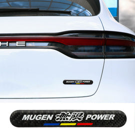 Brand New 1PCS Mugen Power Real Carbon Fiber Black Car Trunk Side Fenders Door Badge Scratch Guard Sticker