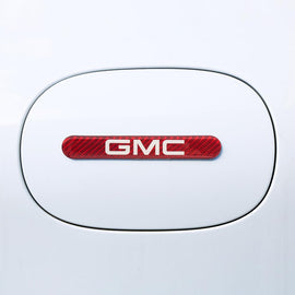 Brand New 1PCS GMC Real Carbon Fiber Red Car Trunk Side Fenders Door Badge Scratch Guard Sticker