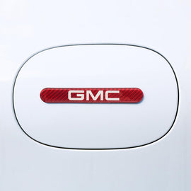 Brand New 2PCS GMC Real Carbon Fiber Red Car Trunk Side Fenders Door Badge Scratch Guard Sticker