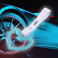 Load image into Gallery viewer, Brand New Heart Teal Handle White Glow in the Dark JDM TSURIKAWA Ring Subway Train Bus Handle Strap Charm Drift