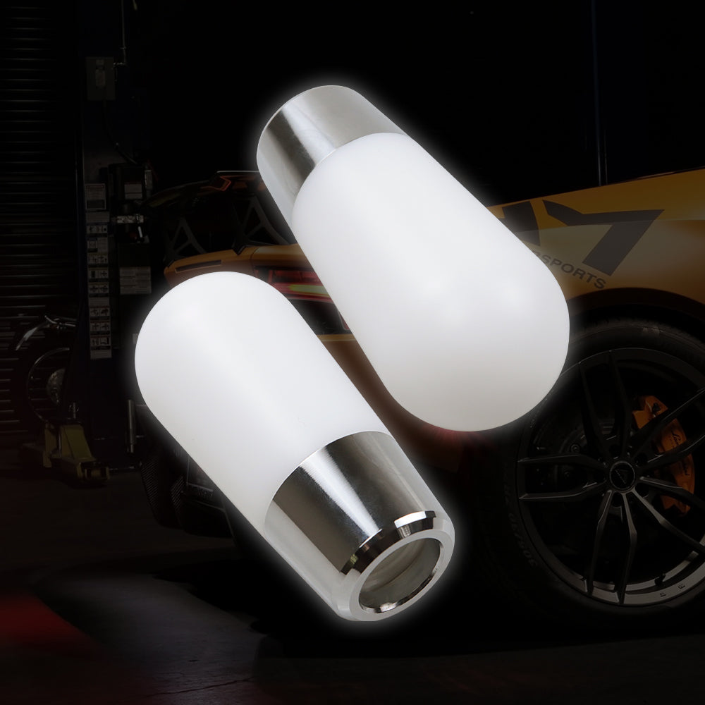 Brand New Universal JDM Duracon White-Silver Manual Racing Gear Stick Shift Knob Shifter M8 M10 M12