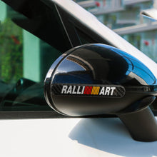 Load image into Gallery viewer, Brand New 8PCS Ralliart Real Carbon Fiber Black Car Trunk Side Fenders Door Badge Scratch Guard Sticker