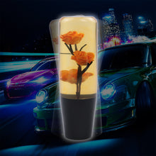 Load image into Gallery viewer, Brand New 1PCS Universal 15CM JDM Clear Orange Real Flowers Manual Car Black Base Racing Stick Shift Knob M8 M10 M12