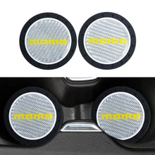 Load image into Gallery viewer, Brand New 2PCS MOMO Real Carbon Fiber Car Cup Holder Pad Water Cup Slot Non-Slip Mat Universal