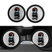 Load image into Gallery viewer, Brand New 2PCS MUGEN RACER Real Carbon Fiber Car Cup Holder Pad Water Cup Slot Non-Slip Mat Universal