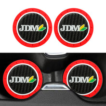 Load image into Gallery viewer, Brand New 2PCS JDM Real Carbon Fiber Car Cup Holder Pad Water Cup Slot Non-Slip Mat Universal
