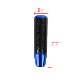 Brand New Universal Blue Carbon Fiber Manual Gear Stick Shift Knob Lever Shifter 13cm