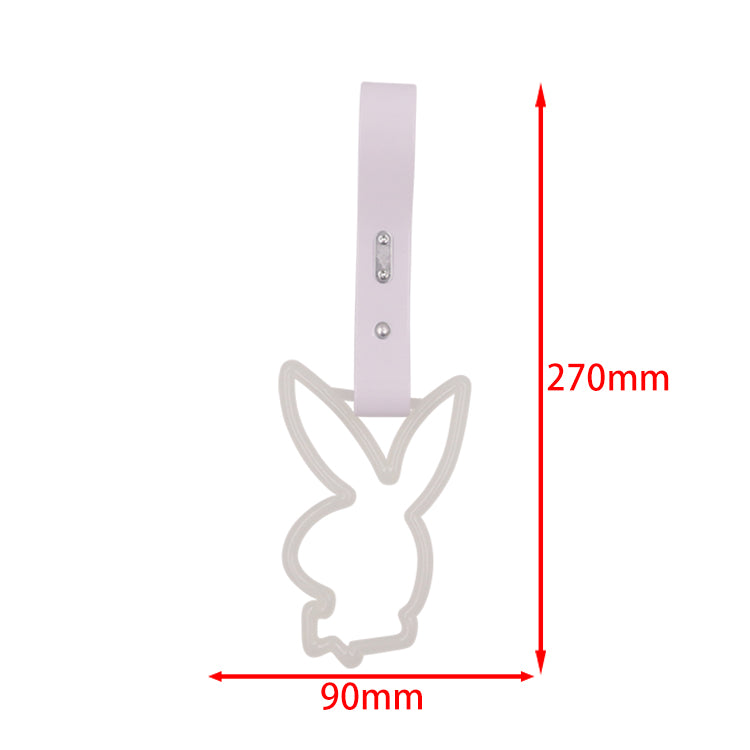 Brand New Playboy Bunny Shaped Glow in the Dark Green JDM TSURIKAWA Subway Bus Handle Strap Charm Drift