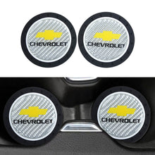 Load image into Gallery viewer, Brand New 2PCS Chevrolet Real Carbon Fiber Car Cup Holder Pad Water Cup Slot Non-Slip Mat Universal