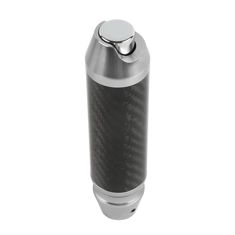 Brand New Universal Real Carbon Fiber Silver Aluminum Automatic Transmission Racing Gear Shift Knob