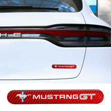 Load image into Gallery viewer, Brand New 1PCS Mustang GT Real Carbon Fiber Red Car Trunk Side Fenders Door Badge Scratch Guard Sticker