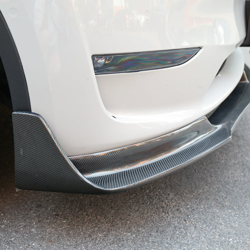 BRAND NEW 2020-2023 Tesla Model Y V Style Front Bumper Lip Real Carbon Fiber