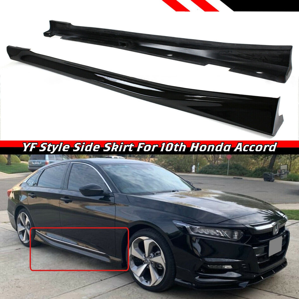 Brand New Yofer 2018-2022 Honda Accord Gloss Black Add-On Side Skirt Extensions Splitter