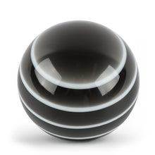 Load image into Gallery viewer, Brand New Jdm Universal Glossy Black W/White Stripes Round Ball Shifter Shift Knob M8 M10 M12