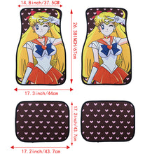 Load image into Gallery viewer, Brand New 4PCS UNIVERSAL ANIME SAILOR VENUS Racing Fabric Car Floor Mats Interior Carpets