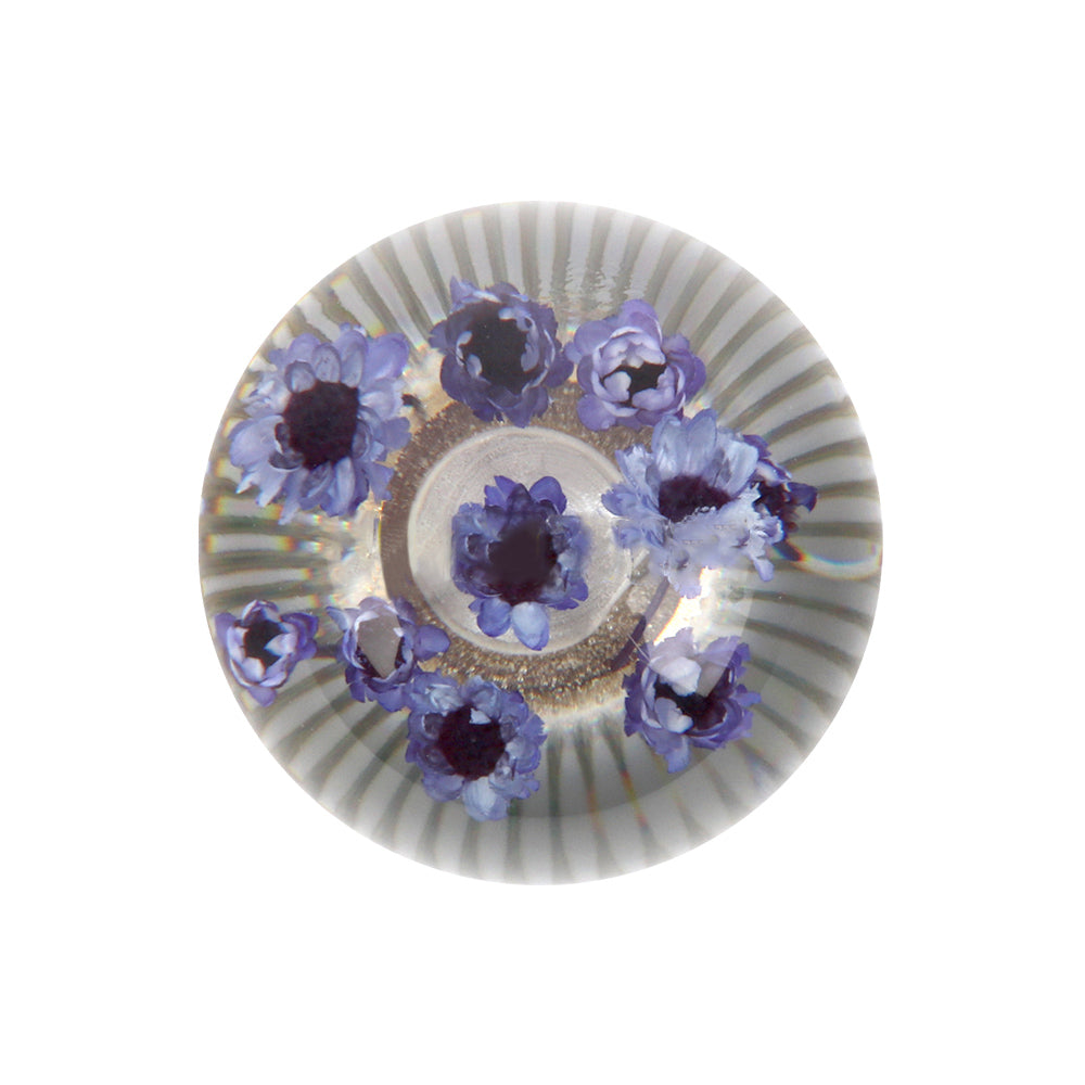 Brand New Universal Round Ball Crystal Clear Purple Flowers Manual Gear Shift Knob Shifter M8 M10 M12