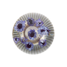 Load image into Gallery viewer, Brand New Universal Round Ball Crystal Clear Purple Flowers Manual Gear Shift Knob Shifter M8 M10 M12