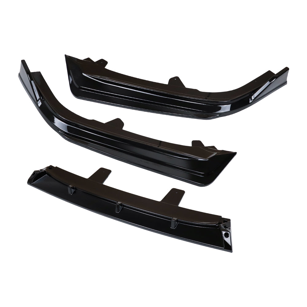 BRAND NEW 2021-2022 HONDA ACCORD JDM 3PCS GLOSSY BLACK FRONT BUMPER LIP SPLITTER KIT