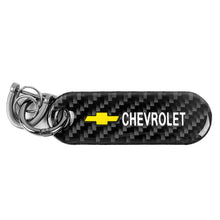 Load image into Gallery viewer, Brand New Universal 100% Real Carbon Fiber Keychain Key Ring For Chevrolet