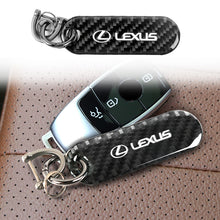 Load image into Gallery viewer, Brand New Universal 100% Real Carbon Fiber Keychain Key Ring For Lexus