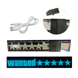 BRAND NEW WANTED 5 STARS JDM Glow Panel Electric Lamp Interior LED Light Sticker Window Flashing