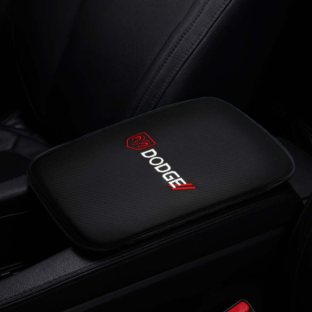 BRAND NEW UNIVERSAL Dodge Car Center Console Armrest Cushion Mat Pad Cover Embroidery