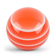 Load image into Gallery viewer, Brand New Jdm Universal Glossy Orange W/White Stripes Round Ball Shifter Shift Knob M8 M10 M12