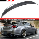 BRAND NEW 2007-2015 INFINITI G25 G35 G37 Q40 4DR HIGH KICK Real Carbon Fiber Rear Trunk PSM Spoiler