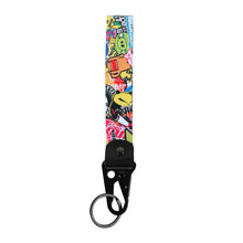 Load image into Gallery viewer, BRAND NEW Stickerbomb Racing Keychain Metal key Ring Hook Strap Lanyard Universal