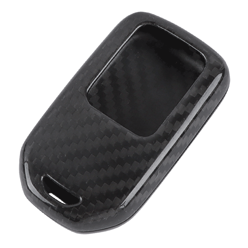 Brand New Black Real Carbon Fiber Key Fob Case Cover Shell Keychain For HONDA Accord/Crosstour/CR-V/HR-V/Fit/Civic/Odyssey/Pilot/Ridgeline