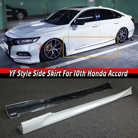 Brand New Yofer 2018-2022 Honda Accord Platinum White Pearl Add-On Side Skirt Extensions Splitter