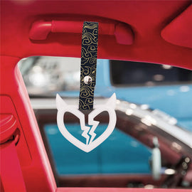 Brand New V3 Devil Broken Heart White JDM TSURIKAWA Subway Bus Handle Strap Charm Drift