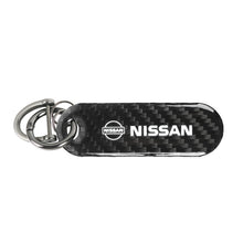 Load image into Gallery viewer, Brand New Universal 100% Real Carbon Fiber Keychain Key Ring For Nissan