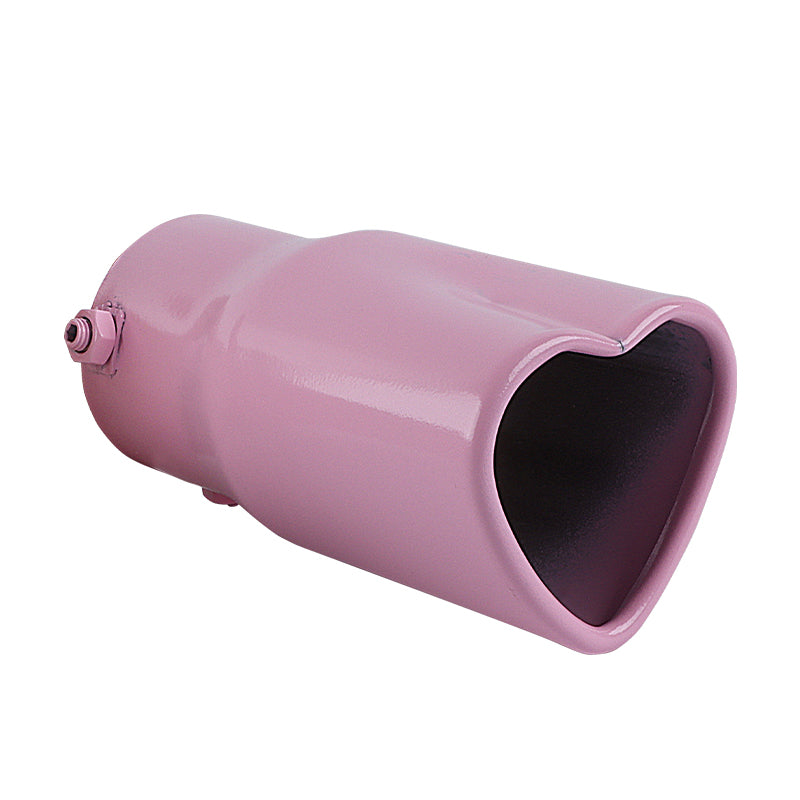 Brand New Universal Pink Heart Shaped Stainless Steel Car Exhaust Pipe Muffler Tip Trim Staight