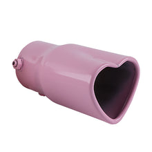 Load image into Gallery viewer, Brand New Universal Pink Heart Shaped Stainless Steel Car Exhaust Pipe Muffler Tip Trim Staight