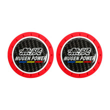 Load image into Gallery viewer, Brand New 2PCS Mugen Real Carbon Fiber Car Cup Holder Pad Water Cup Slot Non-Slip Mat Universal