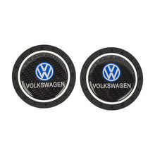 Load image into Gallery viewer, Brand New 2PCS VOLKSWAGEN Real Carbon Fiber Car Cup Holder Pad Water Cup Slot Non-Slip Mat Universal